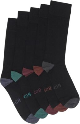 Bamboo Black Crew Socks - 5 Pairs